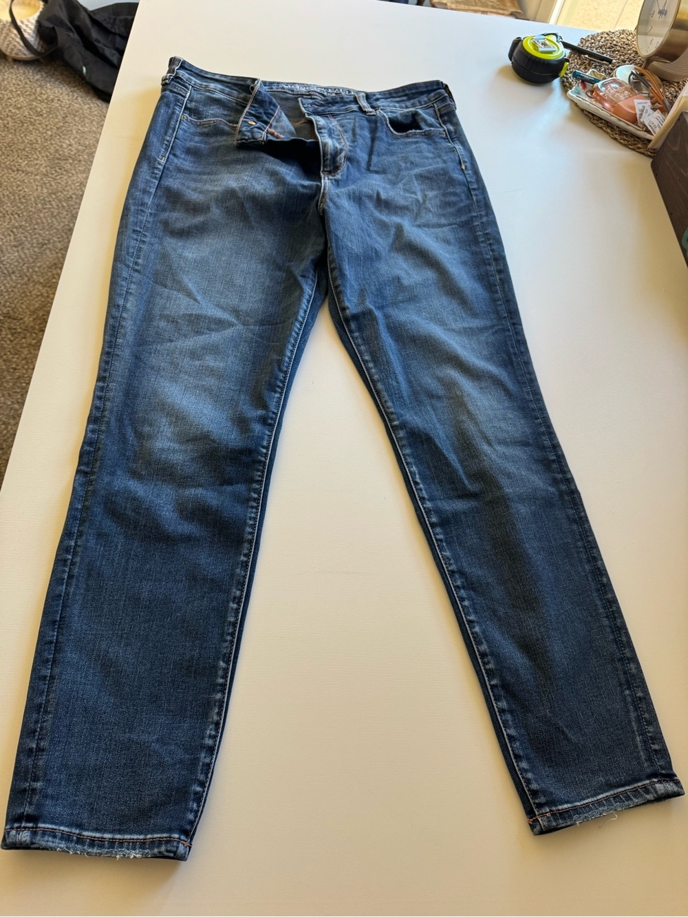 American Eagle Outfitters hi-rise jegging Jeans in Dark Blue